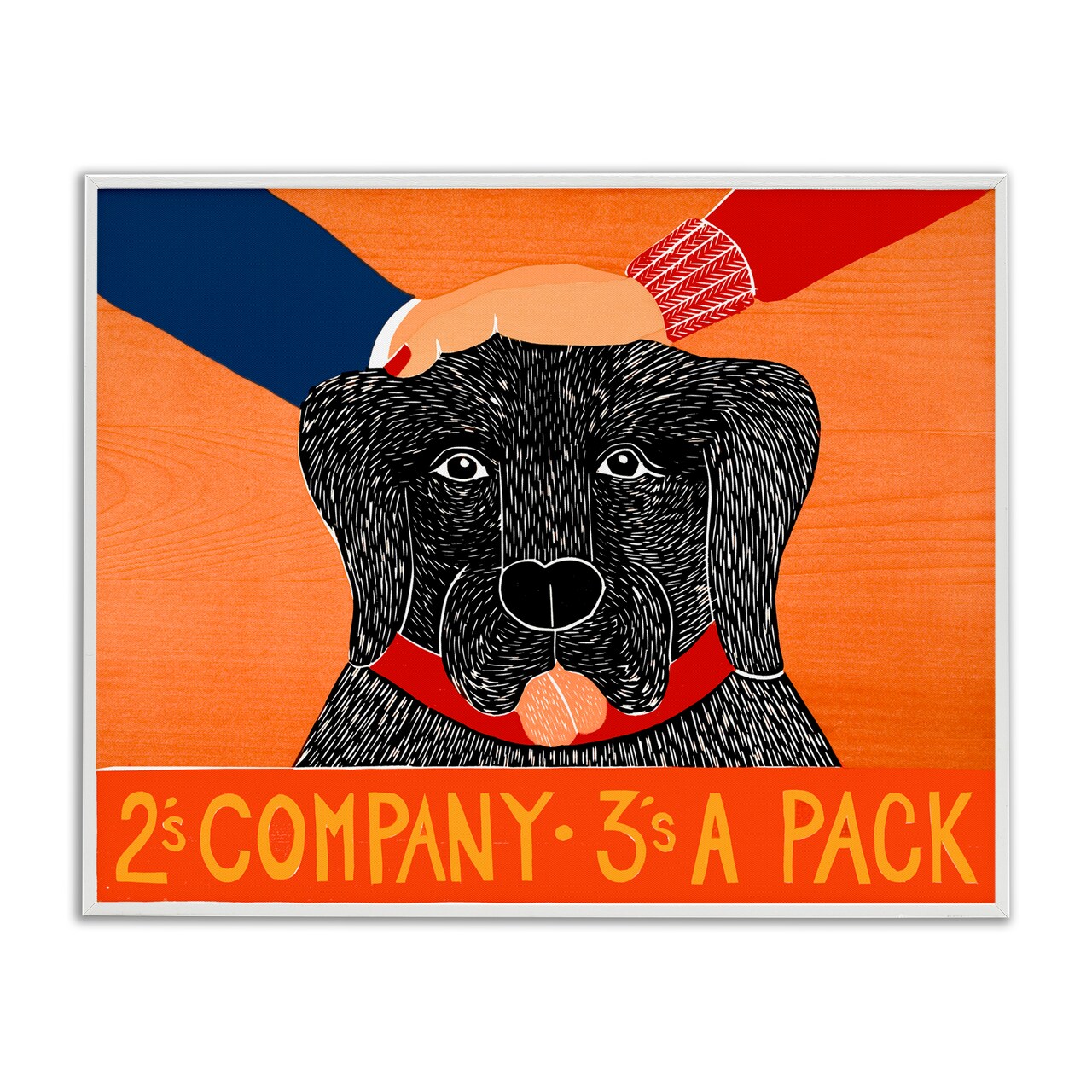 Stupell Industries 2's Company Dog Framed Giclee, design by Stephen Huneck
